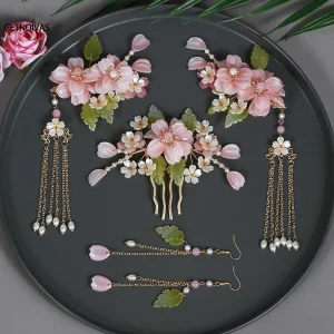 Ensemble d’accessoires pour cheveux Hanfu chinois, pince à cheveux, épingles à cheveux, peigne, coiffure de mariée rétro, accessoires pour cheveux de mariage, couvre-chef, cadeau Ensemble d’accessoires pour cheveux Hanfu chinois, pince à cheveux, épingles à cheveux, peigne, coiffure de mariée rétro, accessoires pour cheveux de mariage, couvre-chef, cadeau