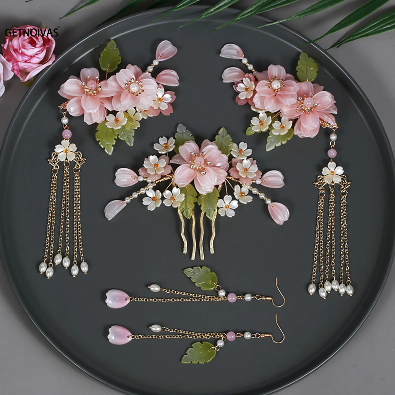 Ensemble d’accessoires pour cheveux Hanfu chinois, pince à cheveux, épingles à cheveux, peigne, coiffure de mariée rétro, accessoires pour cheveux de mariage, couvre-chef, cadeau Ensemble d’accessoires pour cheveux Hanfu chinois, pince à cheveux, épingles à cheveux, peigne, coiffure de mariée rétro, accessoires pour cheveux de mariage, couvre-chef, cadeau
