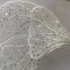 patchs en dentelle avec nœud brodé de perles argentées, voile de mariée, robe de mariée, vêtements, couvre chef, accessoires de couture