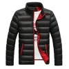 vestes d'hiver à col montant pour hommes, manteaux courts et ajustés, vêtements joker à la mode, haute qualité, rembourrage de luxe élégant, y2k, 2025