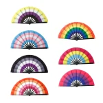 Arcs-en-ciel pliant ventilateur coloré ventilateur LGBTs Gay Pride fête été ventilateur de refroidissement Festival de musique Arcs-en-ciel pliant ventilateur coloré ventilateur LGBTs Gay Pride fête été ventilateur de refroidissement Festival de musique