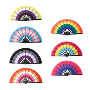 Arcs-en-ciel pliant ventilateur coloré ventilateur LGBTs Gay Pride fête été ventilateur de refroidissement Festival de musique