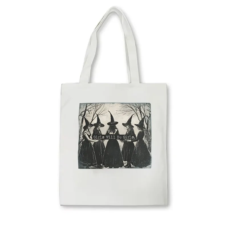 vintage filles sera filles sorcière toile sac halloween femmes sac à bandoulière décontracté drôle sorcière fourre tout sac witchy vibes graphique vintage filles sera filles sorcière toile sac halloween femmes sac à bandoulière décontracté drôle sorcière fourre tout sac witchy vibes graphique