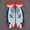 nouveau style filles mignon drôle bout fendu mi tube chaussettes dessin animé abstrait laid anguille aquarium couple chaussettes à la mode respirant chaussette