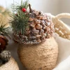 corde de chanvre écureuil en bois faite à la main, artisanat, ornements de bureau, décoration rustique de noël, cadeau de vacances créatif