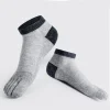chaussettes à bout court en coton respirant pour hommes, antidérapantes, à cinq doigts, en maille