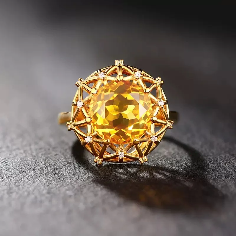 grands ensembles de bijoux de luxe en cristal jaune rond 10 carat, couleur or, pendentif en pierre cz, colliers, boucles d'oreilles, bagues pour femmes grands ensembles de bijoux de luxe en cristal jaune rond 10 carat, couleur or, pendentif en pierre cz, colliers, boucles d'oreilles, bagues pour femmes
