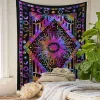tapisserie mandala indien pour la décoration intérieure, mode psychédélique, hippicopter, chambre à coucher, salon, 95x73cm, 150x100cm, 150x130cm, 200x150cm