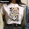 t shirt harajuku à manches courtes pour femmes, haut imprimé kawaii, vêtements college mignons, col rond, mode estivale, nouveau