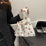 Sac fourre-tout esthétique japonais en velours côtelé pour dames, sacs de poignet à motif Harvey, petits sacs à main à la mode, sacs à main mignons pour ati elles, haute qualité