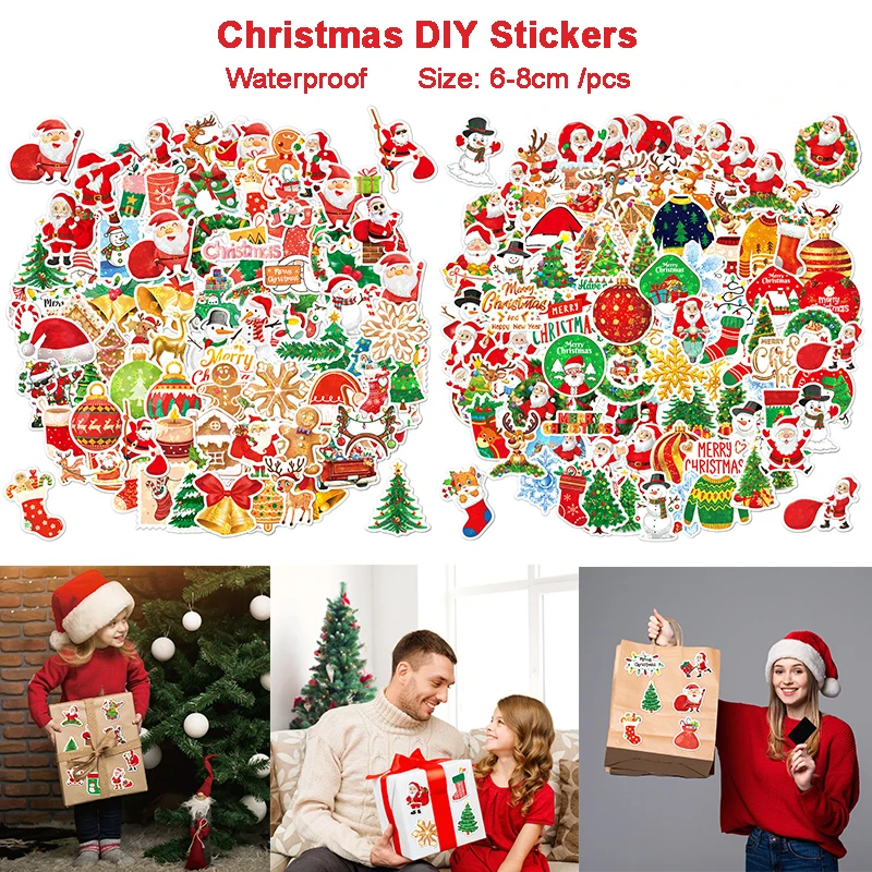 emballage cadeau de noël bricolage avec rubans en papier imperméables autocollants 2026 nouvel an papier d'emballage cadeau ensemble de décoration de festival emballage cadeau de noël bricolage avec rubans en papier imperméables autocollants 2026 nouvel an papier d'emballage cadeau ensemble de décoration de festival