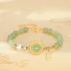 Bijoux fins Style anniversaire cadeau zodiaque Dragon décoration Hotan Jade Bracelet lumière luxe sens avancé pour les femmes