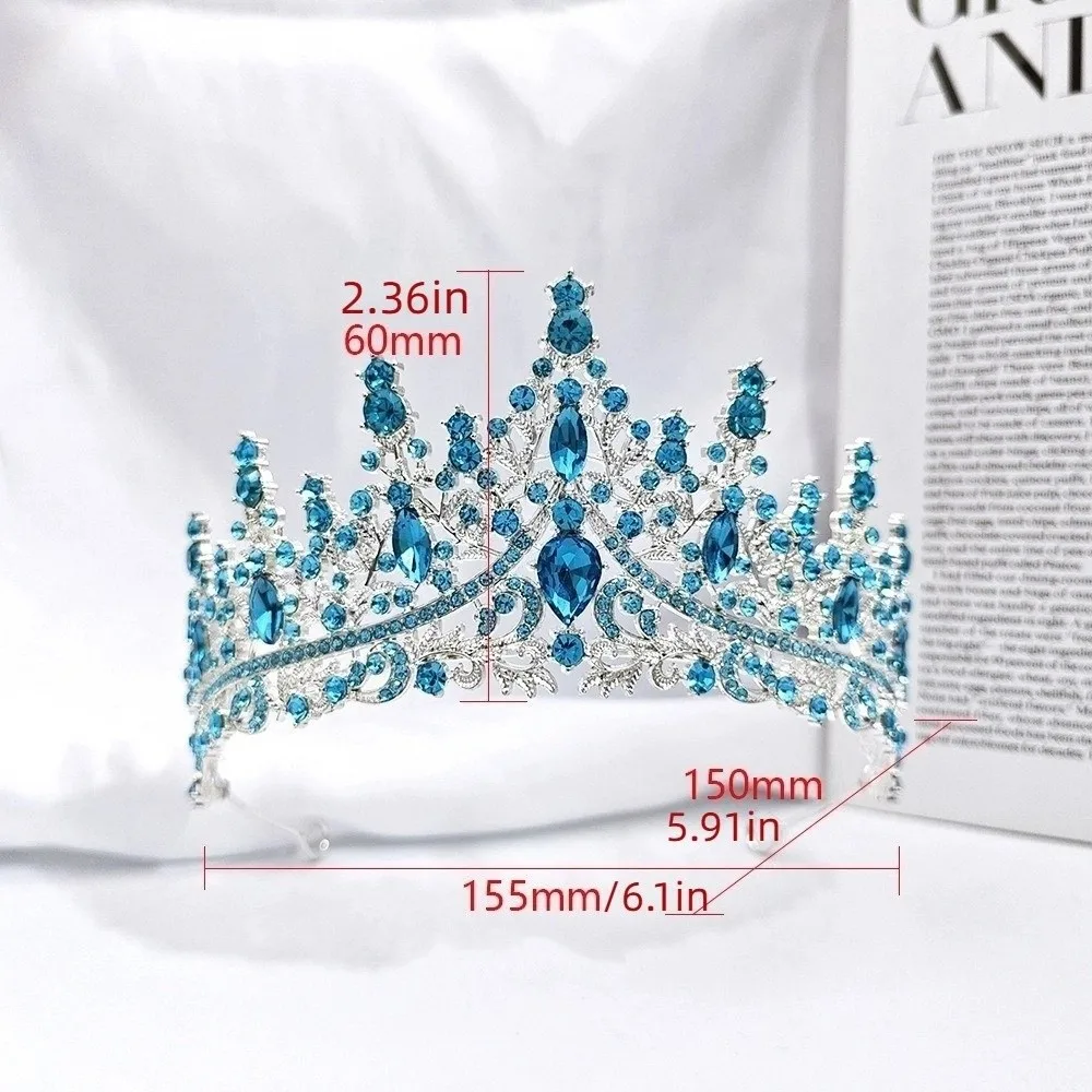 bijoux de cheveux à la mode, couronnes en cristal baroque, couronne de princesse élégante de luxe, ornement brillant, couvre chef de mariée vintage pour femmes et filles bijoux de cheveux à la mode, couronnes en cristal baroque, couronne de princesse élégante de luxe, ornement brillant, couvre chef de mariée vintage pour femmes et filles