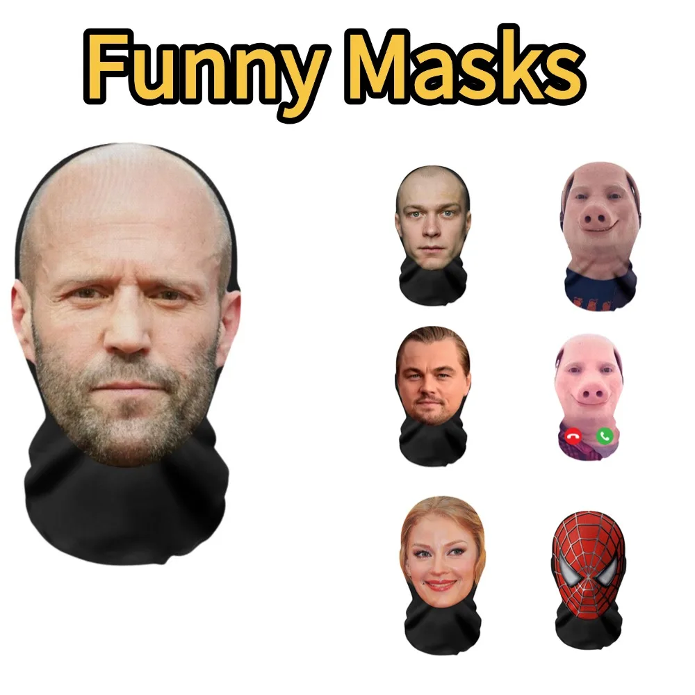 Masques faciaux réalistes 3D, masque réaliste, accessoire de Cosplay, masque en maille drôle, couvre-chef complet, masques de fête d’halloween, nouveau Masques faciaux réalistes 3D, masque réaliste, accessoire de Cosplay, masque en maille drôle, couvre-chef complet, masques de fête d’halloween, nouveau