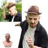 nouveau masque en silicone halloween nouvelle moustache chauve respirante couvre chef de vieil homme accessoires de cosplay accessoires de photographie masques d'halloween