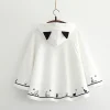 ponchos japonais, vêtements d'automne et d'hiver, vestes mignonnes pour femmes, oreilles de chat, manteaux surdimensionnés à capuche, hauts y2k, capes douces à la mode 49c648