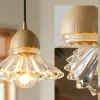 lampe led suspendue en verre au design nordique moderne, luminaire décoratif d'intérieur, idéal pour une chambre à coucher, une salle à manger ou un salon