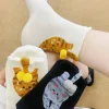 chaussettes chaudes en forme d'œuf de chat pour femmes, mi mollet, amusantes, design de chat 3d, vêtements confortables d'hiver, accessoire cadeau d'halloween et de noël