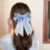 pinces à cheveux en organza noir avec gros nœud, 1 pièce, accessoires pour cheveux doux et cool pour filles, pinces à cheveux queue de cheval