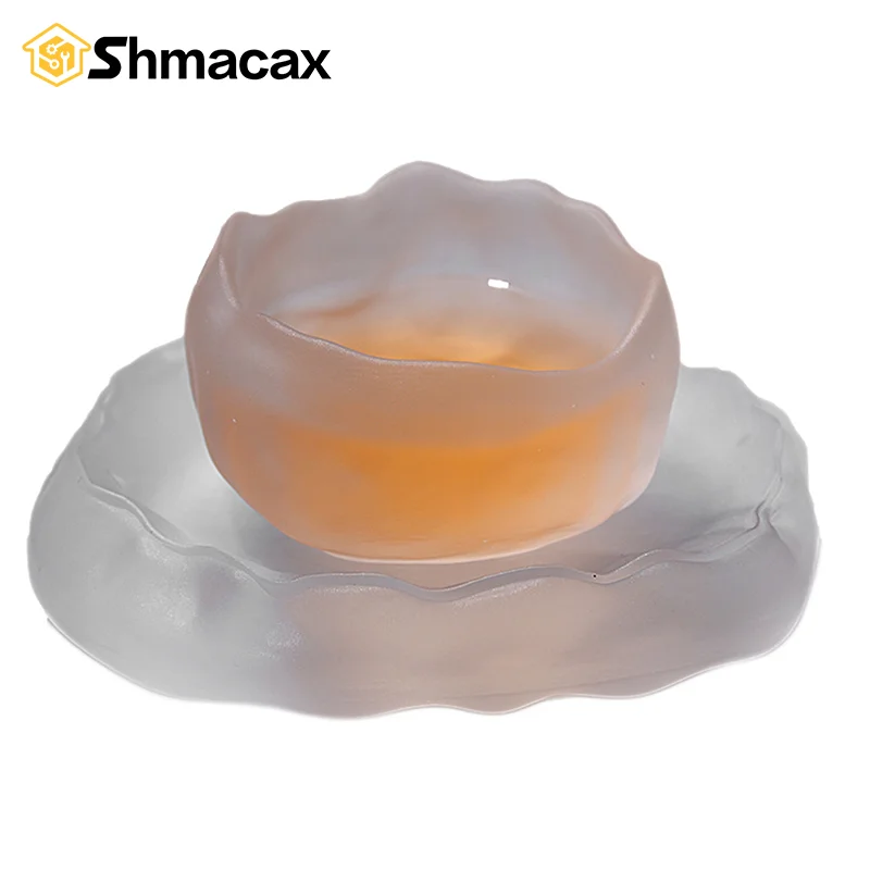 tasse en verre de style japonais, transparent/glacé, standard, vin blanc, kongfu, 2 styles, 1 pièce tasse en verre de style japonais, transparent/glacé, standard, vin blanc, kongfu, 2 styles, 1 pièce