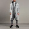Cardigan à Capuche pour Homme, Long Manteau, Tricots, Europe et États-Unis, 3XL