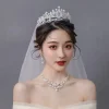 ensemble de bijoux élégants en strass, collier de fleurs en alliage vintage, boucles d'oreilles scintillantes de style coréen, cadeaux pour femmes