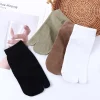 mode femmes coton sandale japonais unisexe deux orteils chaussettes tongs fendu tabi chaussettes bonneterie