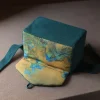 sacs de tasse de thé avec cordon de serrage sac en tissu pliable imprimé de style chinois, sac de voyage scénique théière service à thé organisateur de stockage
