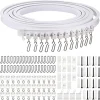 Rail de Rideau Pliable en Plastique Blanc, Style Moderne, Visible, Accessoires Rail de Rideau Pliable en Plastique Blanc, Style Moderne, Visible, Accessoires