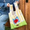 Sac fourre-tout pliable Kawaii, sac de courses réutilisable et étanche, sac de rangement de supermarché, sac à main en Nylon de grande capacité pour femmes