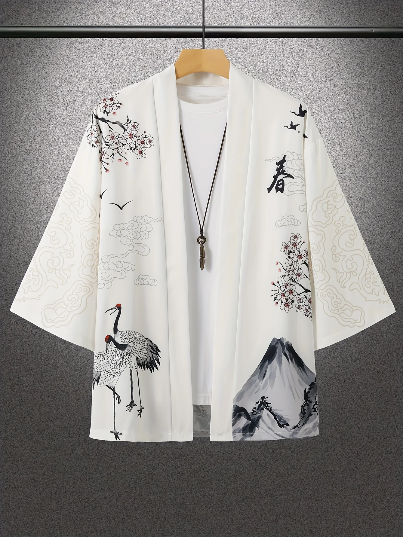 kimono unisexe avec personnage de samouraï, hauts à la mode, cardigan décontracté, tenue yukata, streetwear japonais, vêtements traditionnels kimono unisexe avec personnage de samouraï, hauts à la mode, cardigan décontracté, tenue yukata, streetwear japonais, vêtements traditionnels