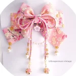 Accessoires pour cheveux avec nœud papillon rétro, Style japonais, couvre-chef à fleurs Hanfu, pinces à cheveux à pampilles pour filles, Style chinois Accessoires pour cheveux avec nœud papillon rétro, Style japonais, couvre-chef à fleurs Hanfu, pinces à cheveux à pampilles pour filles, Style chinois