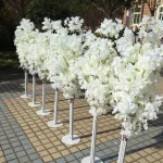 Grand arbre en faux fleur pour décor de mariage, ensemble de 10 centres de table de colonne d&rsquo;allée