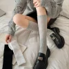 3 paires de chaussettes empilées épaisses de couleur café, chaussettes japonaises longueur aux genoux, chaussettes à double aiguille pour femmes, automne/hiver