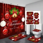 Navidad joyeux noël décor rideau de douche Santa Elk noël imperméable Polyester rideau de bain nouvel an chambre rideaux Navidad joyeux noël décor rideau de douche Santa Elk noël imperméable Polyester rideau de bain nouvel an chambre rideaux