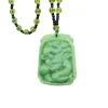collier pendentif dragon sculpté à la main en verre de style ethnique chinois pour hommes et femmes, amulette, cadeau de bijoux porte bonheur, mode