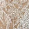 couvre chef en dentelle creuse brodée pour décoration de robe de mariée, style européen et américain, motif de fleurs végétales