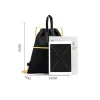 sac en nylon imperméable à fermeture à cordon, matériau en nylon, design portable, sac à cordon, construction légère, deux poches