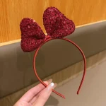 1 bandeau à nœud rouge polyvalent, à la mode et élégant, adapté aux accessoires pour cheveux quotidiens 1 bandeau à nœud rouge polyvalent, à la mode et élégant, adapté aux accessoires pour cheveux quotidiens