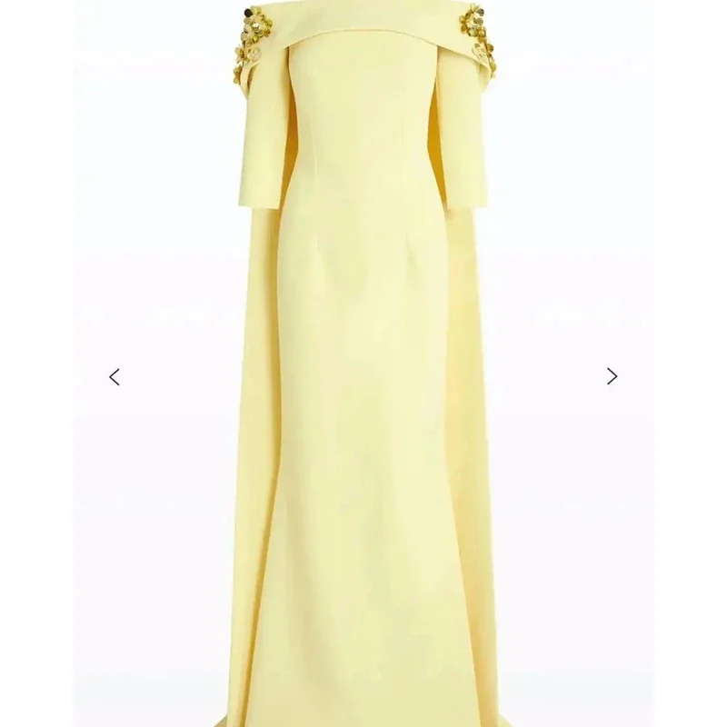 arabie saoudite ivoire satin robes de bal demi manches bandes longueur de plancher formelle occasion robe femmes robes de soirée personnalisé arabie saoudite ivoire satin robes de bal demi manches bandes longueur de plancher formelle occasion robe femmes robes de soirée personnalisé