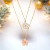 pendentif fleur de cerisier ; tour de cou attrayant pour les filles ; cadeau idéal pour les bijoux de mariage ou de fête pour les femmes