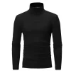 sous vêtements thermiques hauts hommes vêtements d'hiver chemise thermique automne hommes collants d'hiver col haut mince coupe ajustée t shirt à manches longues
