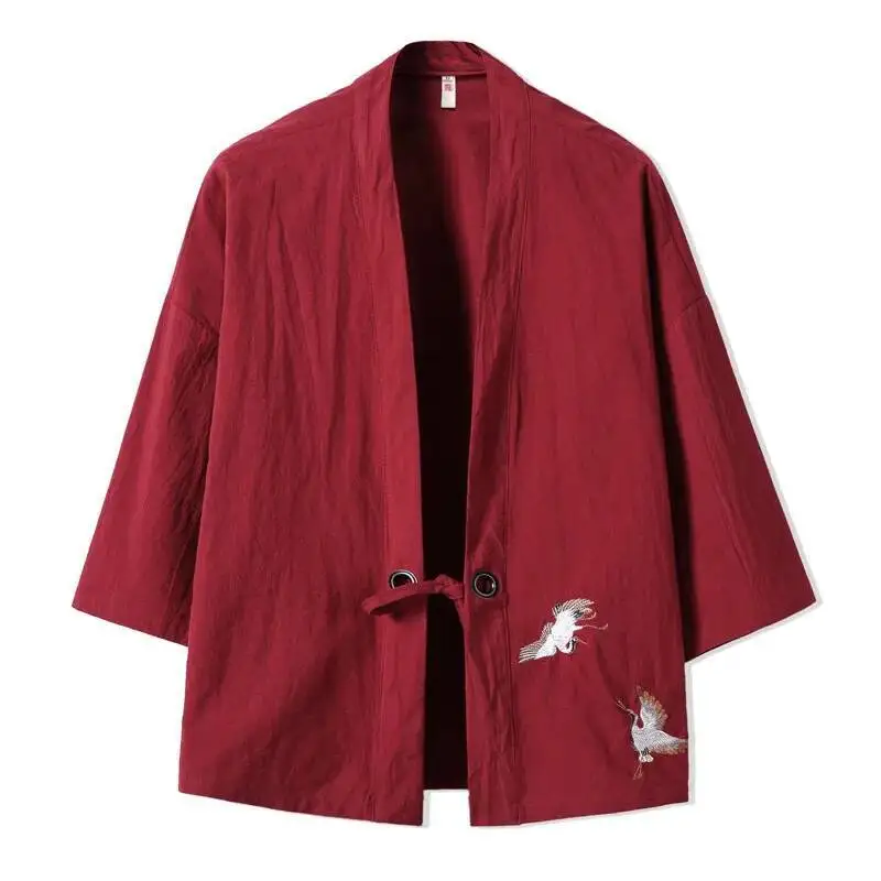 # veste kimono en coton et lin pour hommes, coupe vent de style chinois traditionnel, cardigan rétro, grande taille 5xl, printemps été 4206 # veste kimono en coton et lin pour hommes, coupe vent de style chinois traditionnel, cardigan rétro, grande taille 5xl, printemps été 4206