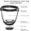 masque de protection faciale complet transparent pour la tête et les yeux, accessoire anti poussière, anti buée