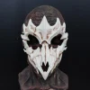 masque de fête crâne, démon, loup garou, tigres, demi visage, masque de danse d'halloween, bal de promo, costume de cosplay, accessoire