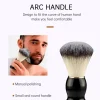 pinceau à raser en poils de sanglier et manche en bois | kit de toilettage pour hommes, outil de mousse de barbier, nettoyage du visage pour le savon de rasage