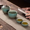 service à thé de voyage chinois kung fu, théière portable en céramique, service à thé en porcelaine, cérémonie gaiwan, service à thé standard avec 2 cadeaux de normalisation