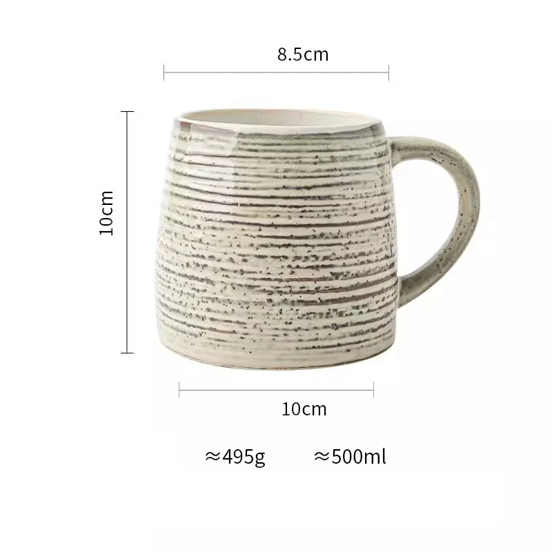 tasses japonaises à fil irrégulier, tasse à eau en céramique, grande capacité, tasses à café vintage tasses japonaises à fil irrégulier, tasse à eau en céramique, grande capacité, tasses à café vintage