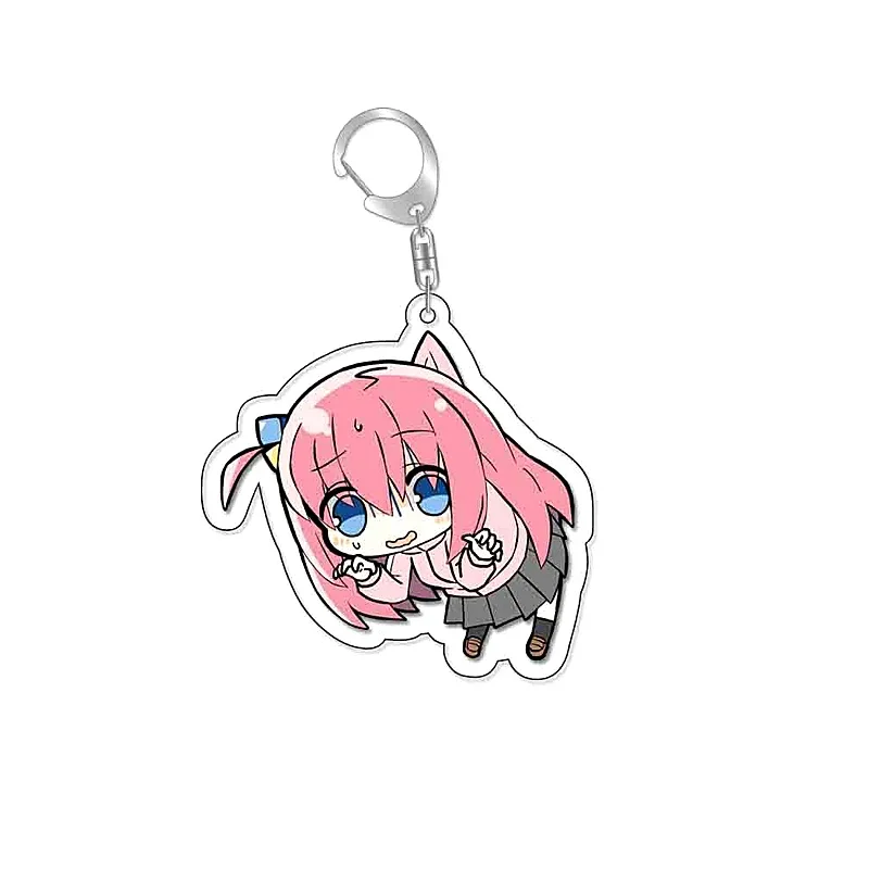 bocchi le rocher! gotoh hitori – porte clés en plastique, anime, ijichi nijika kita ikuyo, pièces d'étiquette de sac, accessoires baji bocchi le rocher! gotoh hitori – porte clés en plastique, anime, ijichi nijika kita ikuyo, pièces d'étiquette de sac, accessoires baji