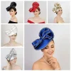 exquise vintage fascinator chapeau élégant nœud papillon bandeau de cheveux arc strass bandeau doux formel chapeau mascarade bandeau de cheveux